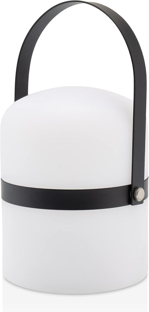 LED Lantern Black 26.5 cm Portable Rechargeable