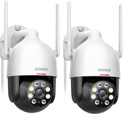 2K PTZ Outdoor Security Camera WiFi 360° Auto Tracking Night Vision
