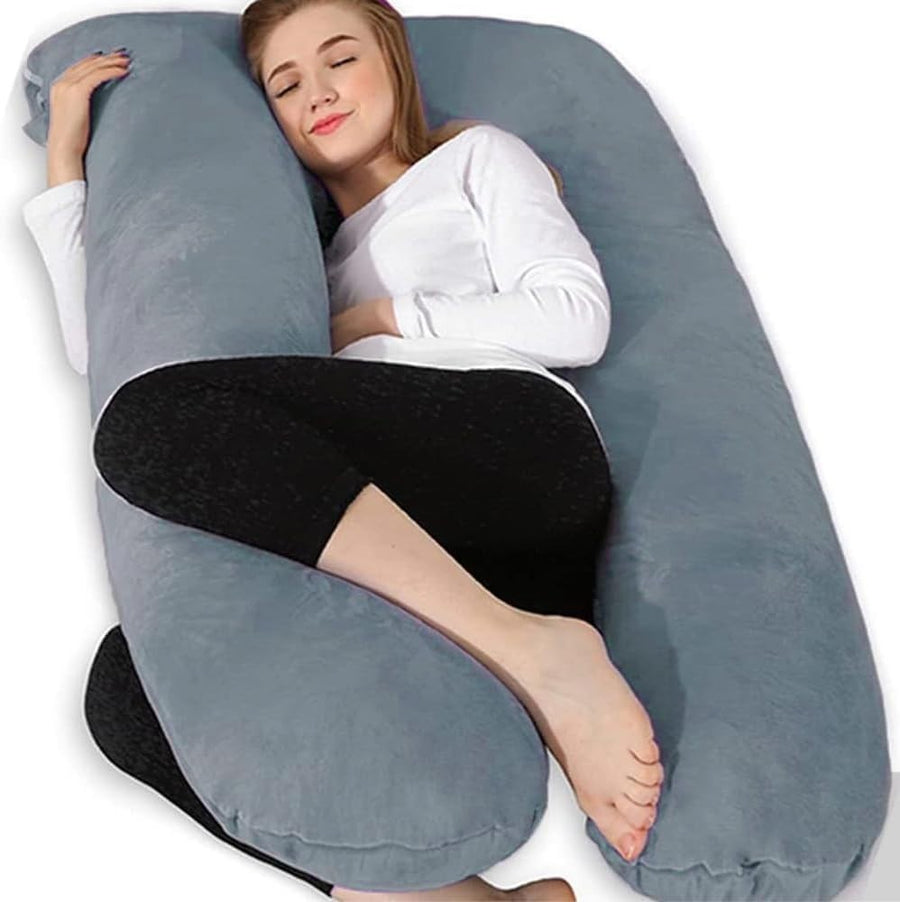 U Shaped Pregnancy Pillow 55" Full Body Support Maternity Sleeping Pillow