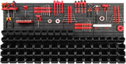 Large Garage Pegboard Tool Organizer Wall Storage Bin Rack Set