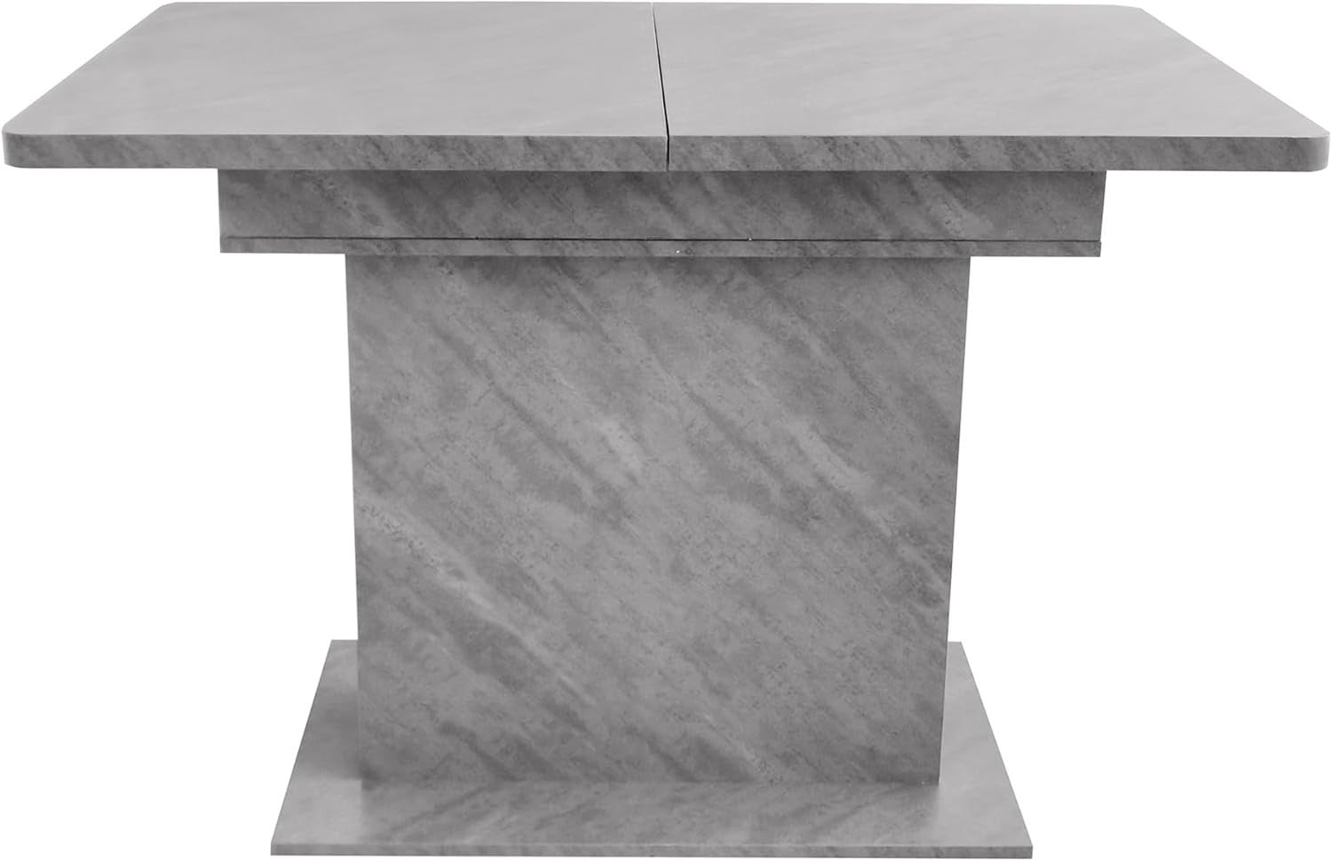 Extendable Grey Dining Table Storage Space-Saving Modern 130cm Desk