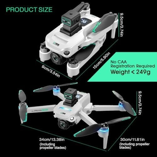 GPS Drone 4K for Adults, 60 Min Flight, 3 Batteries, Obstacle Avoidance