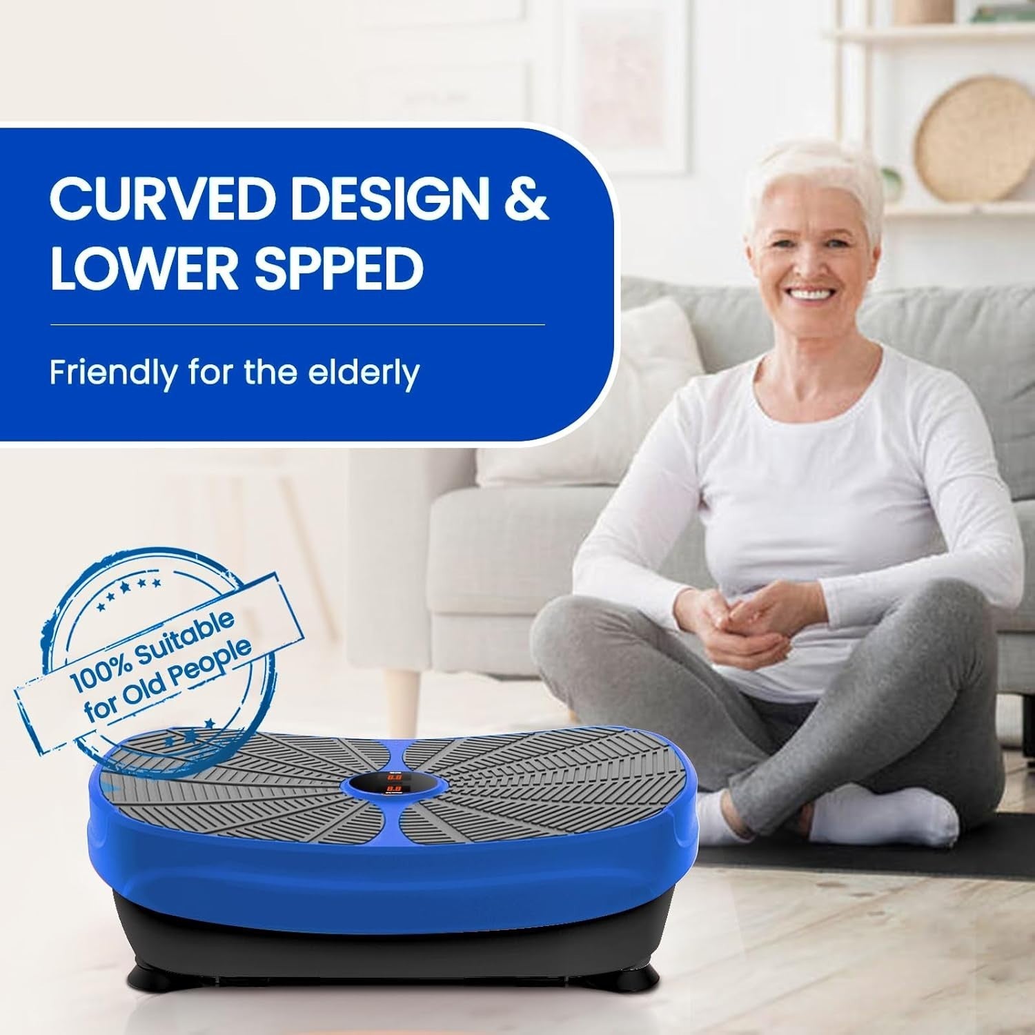 Vibration Plate Exercise Machine 99 Speeds Pain Relief Home Use