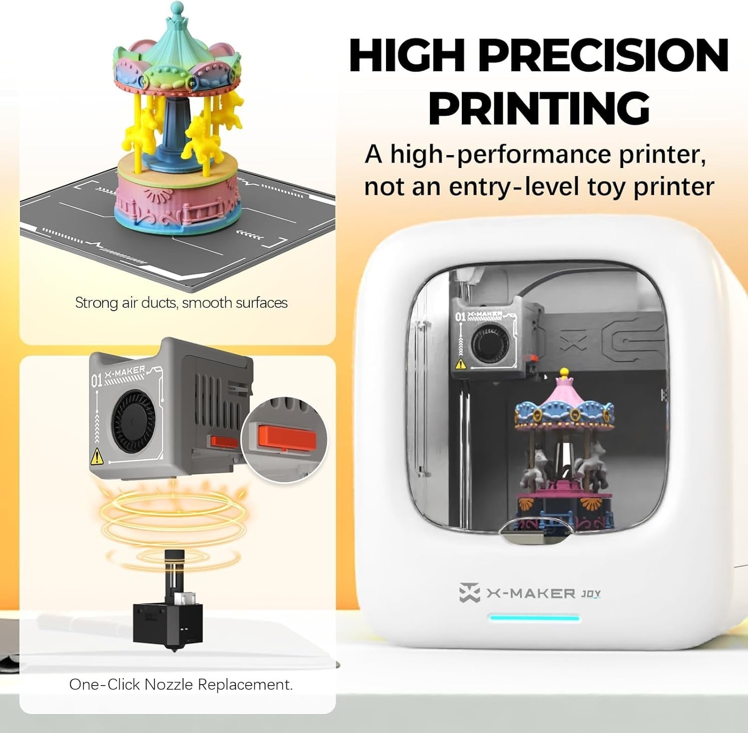 AI Kids 3D Printer App Control Toy Library Fast Print Camera Safe