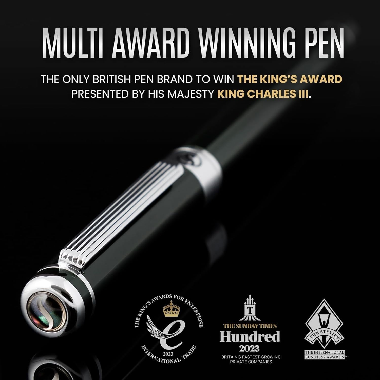 Luxury Black Green Fountain Pen Fine Nib Executive Gift Set
