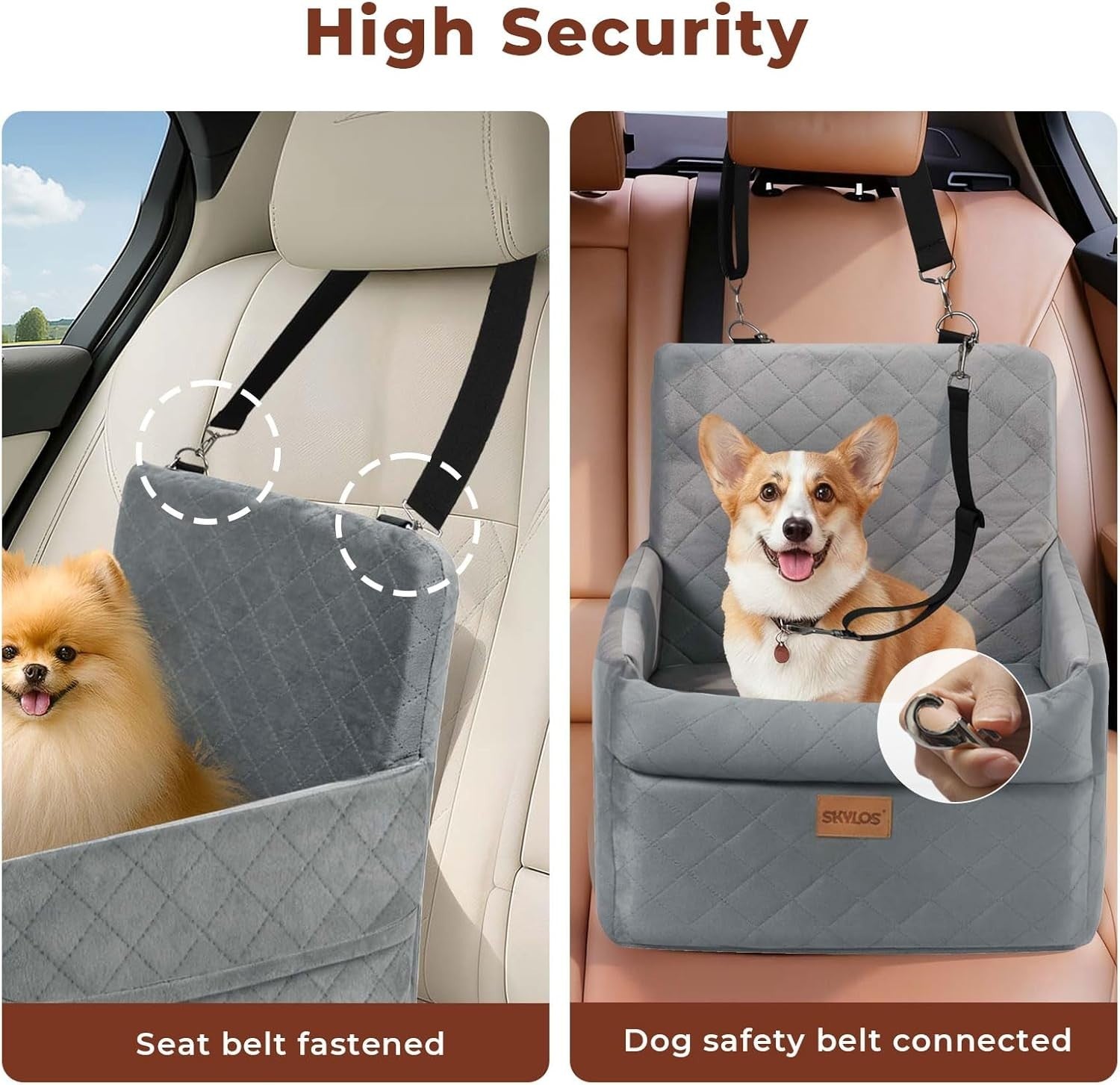 Elevated Dog Booster Seat Travel Bed Washable Carrier for Pets 16KG