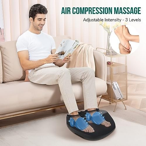 Shiatsu Foot Massager with Heat, Deep Kneading & Vibration for Pain Relief