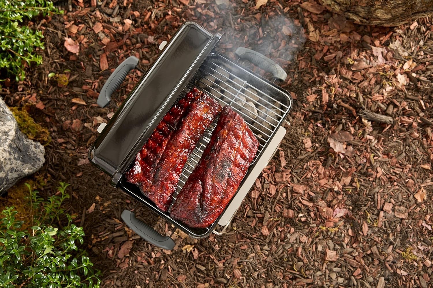 Portable Charcoal BBQ Grill Compact Tabletop Outdoor Camping Fire Pit Cooker