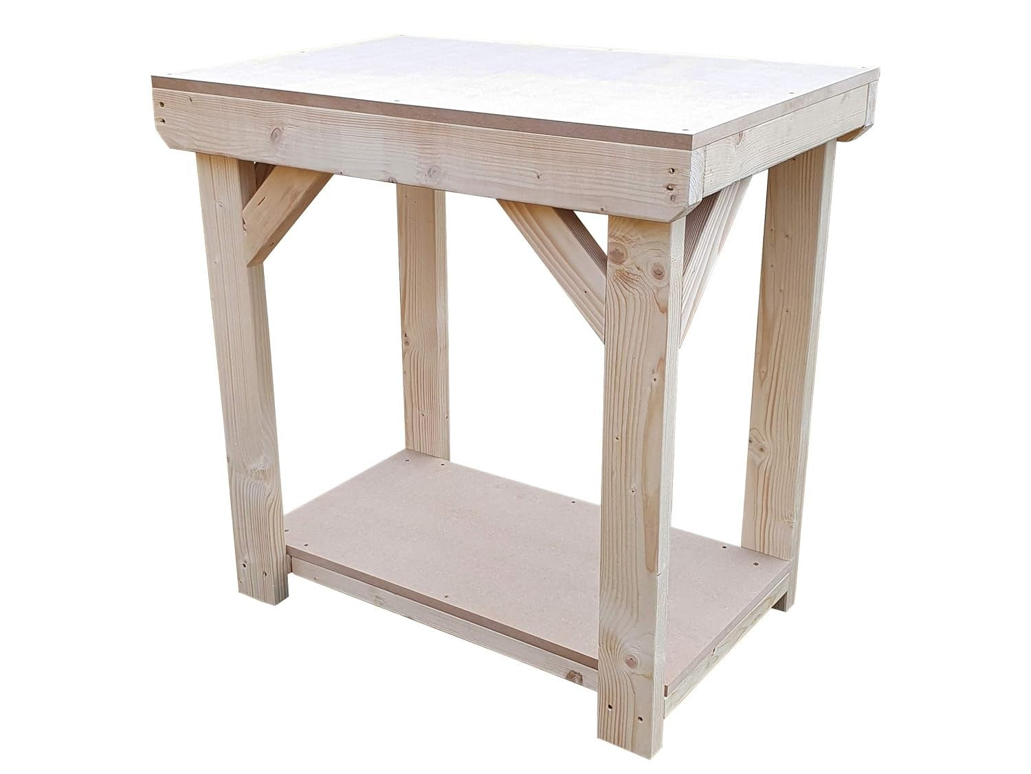 4ft Heavy Duty Wooden MDF Workbench – Strong Handmade Construction Table