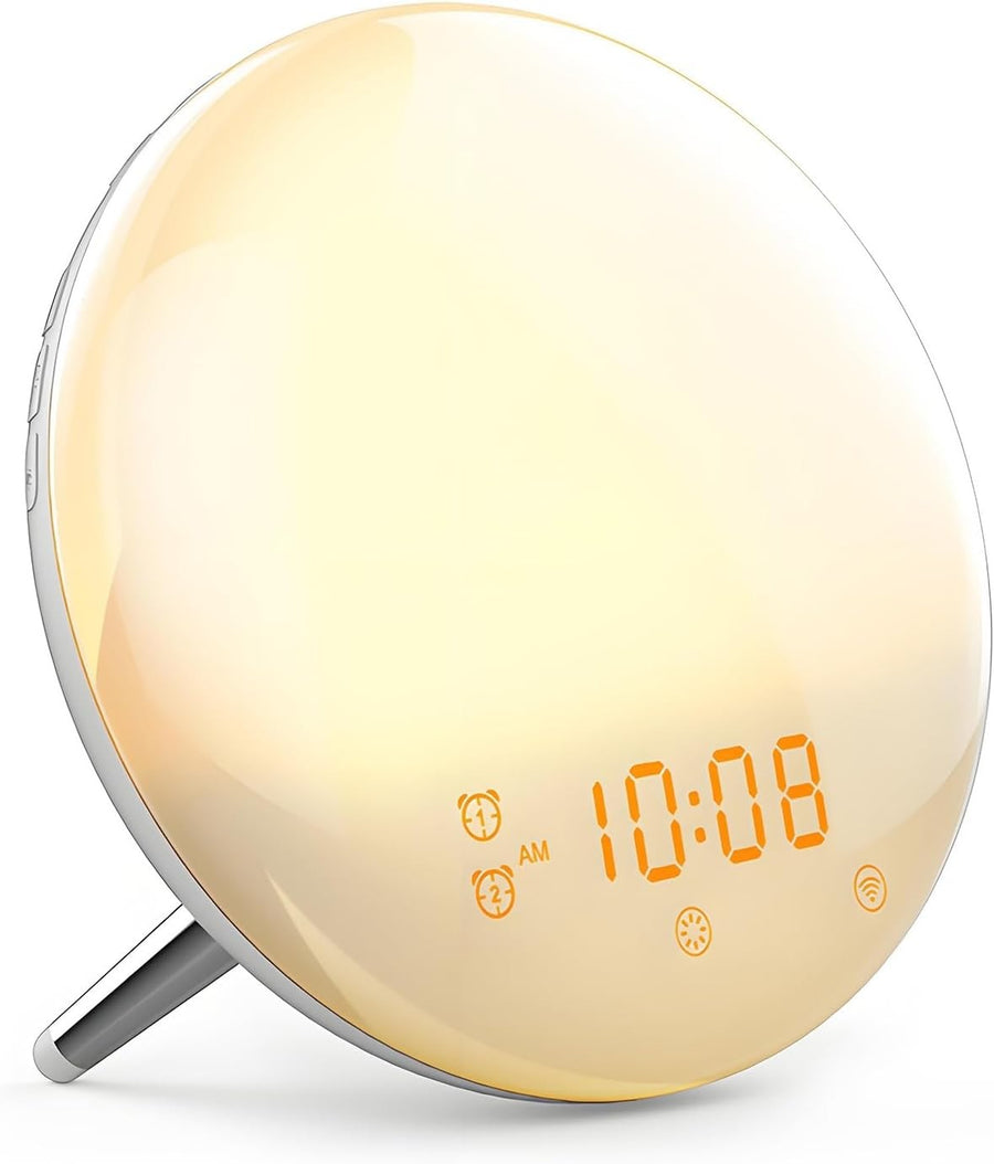 Sunrise Alarm Clock Wake Up Light White Noise FM Radio Dual Alarm