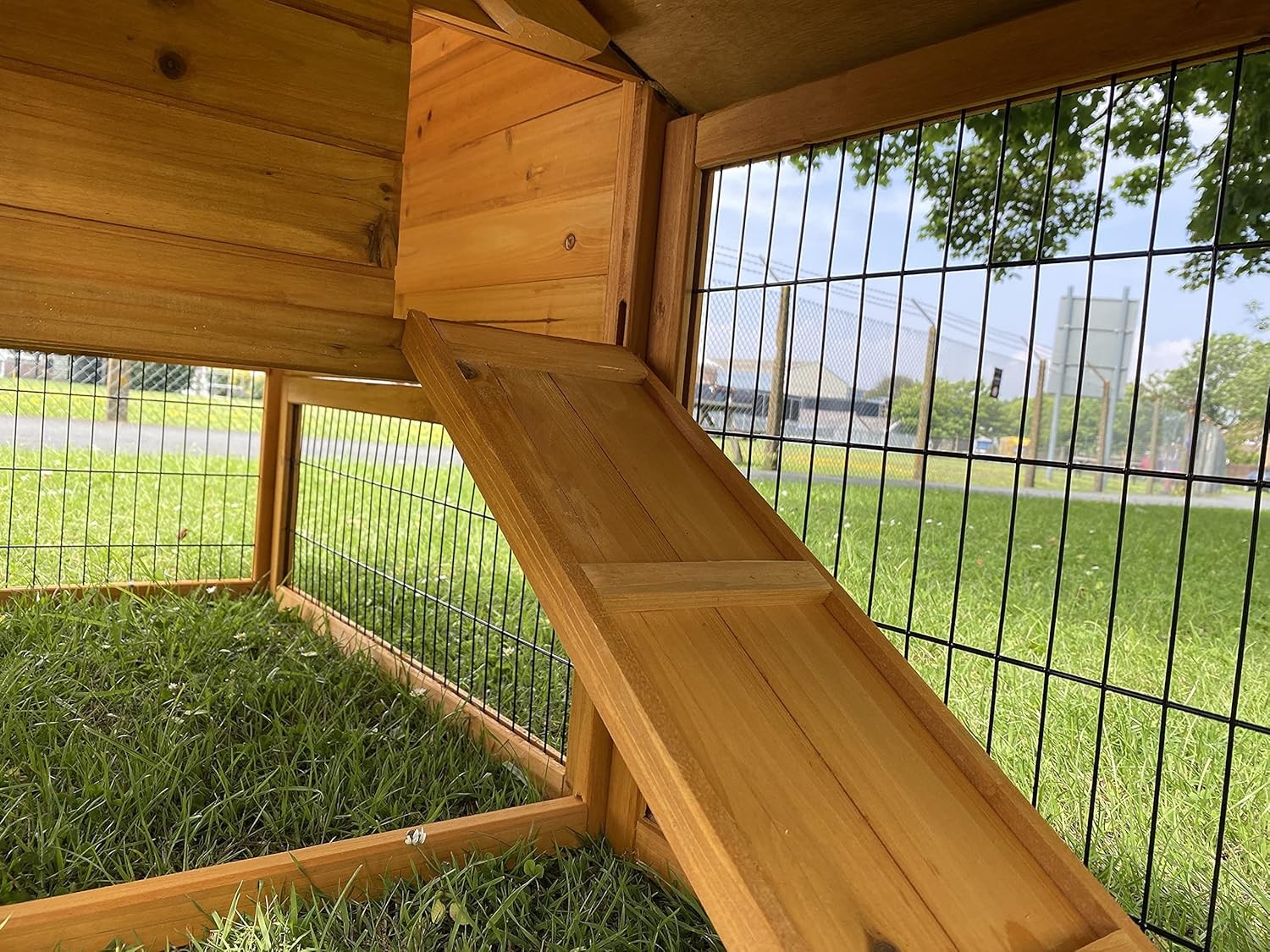 Large Rabbit Hutch XL Outdoor Wooden Run 2 Tier with Night Shelter