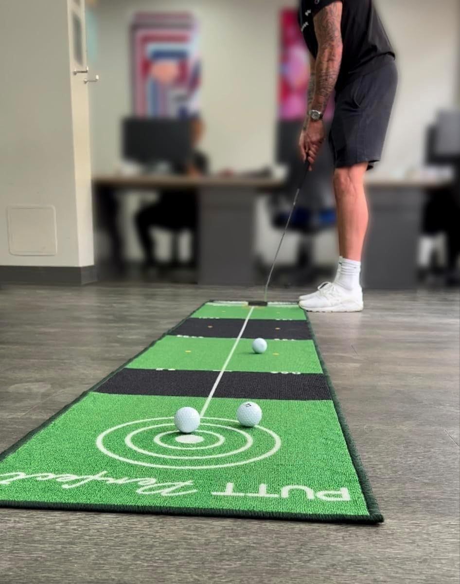 Golf Putting Mat 3m Indoor Practice Green Accuracy Training Aid
