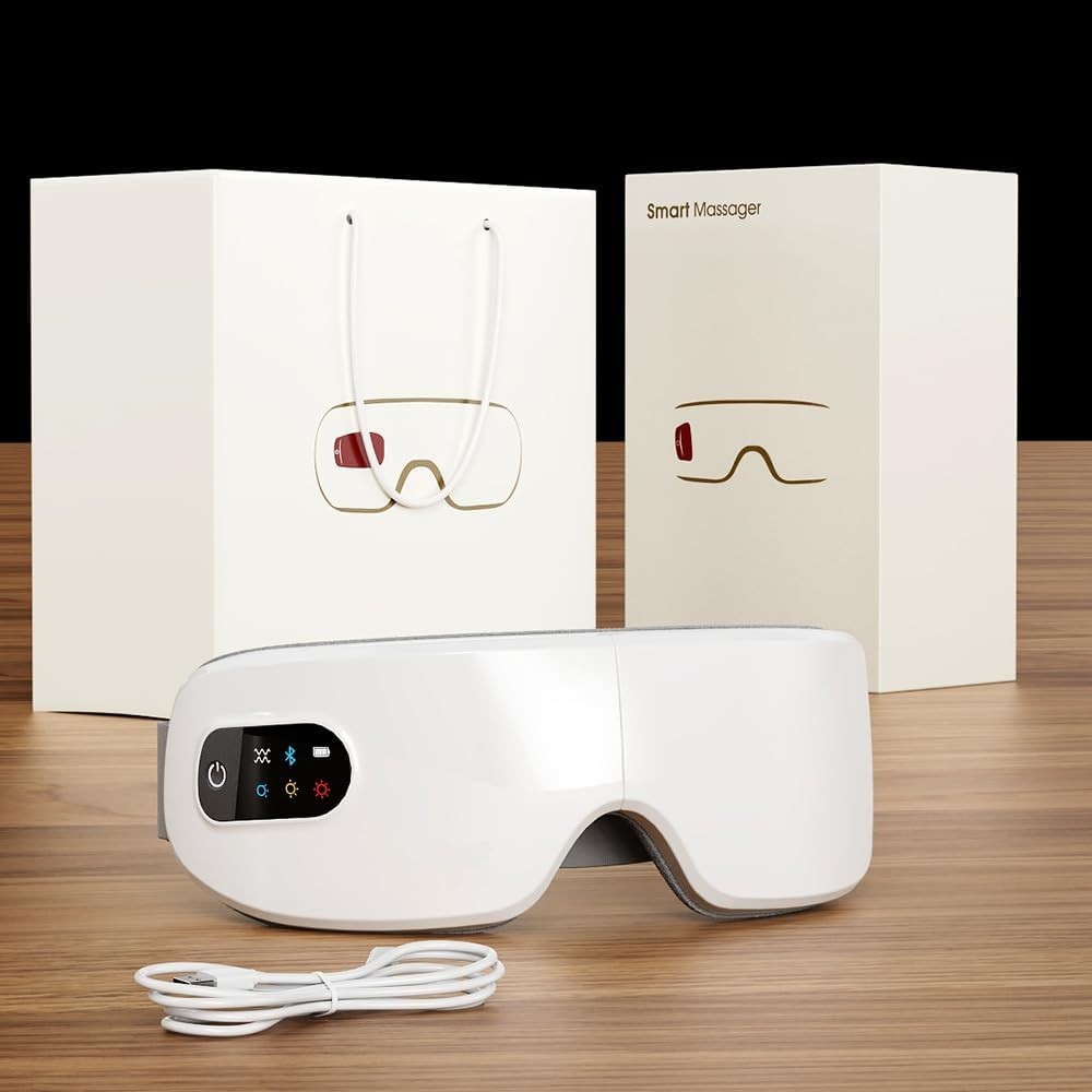 Heated Eye Massager Bluetooth 5 Modes Foldable Mask