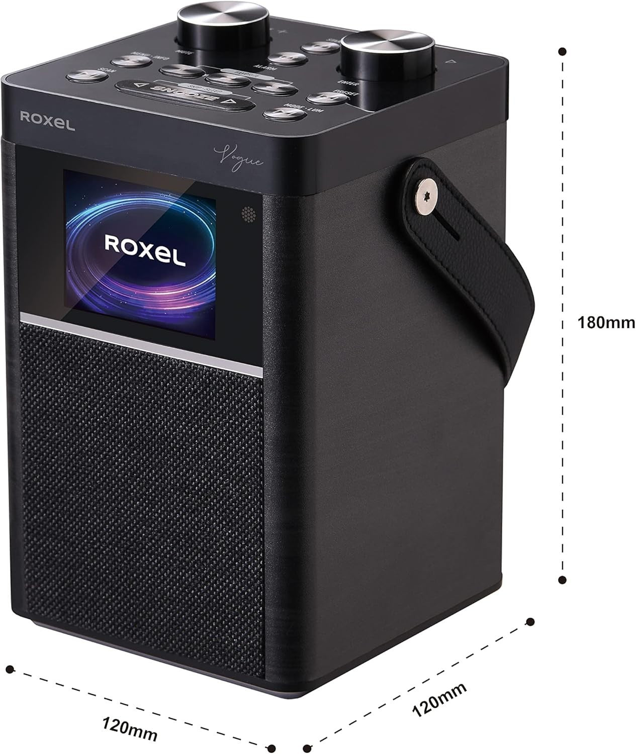 Portable DAB/DAB+ FM Radio Wireless Speaker Alarm USB Black