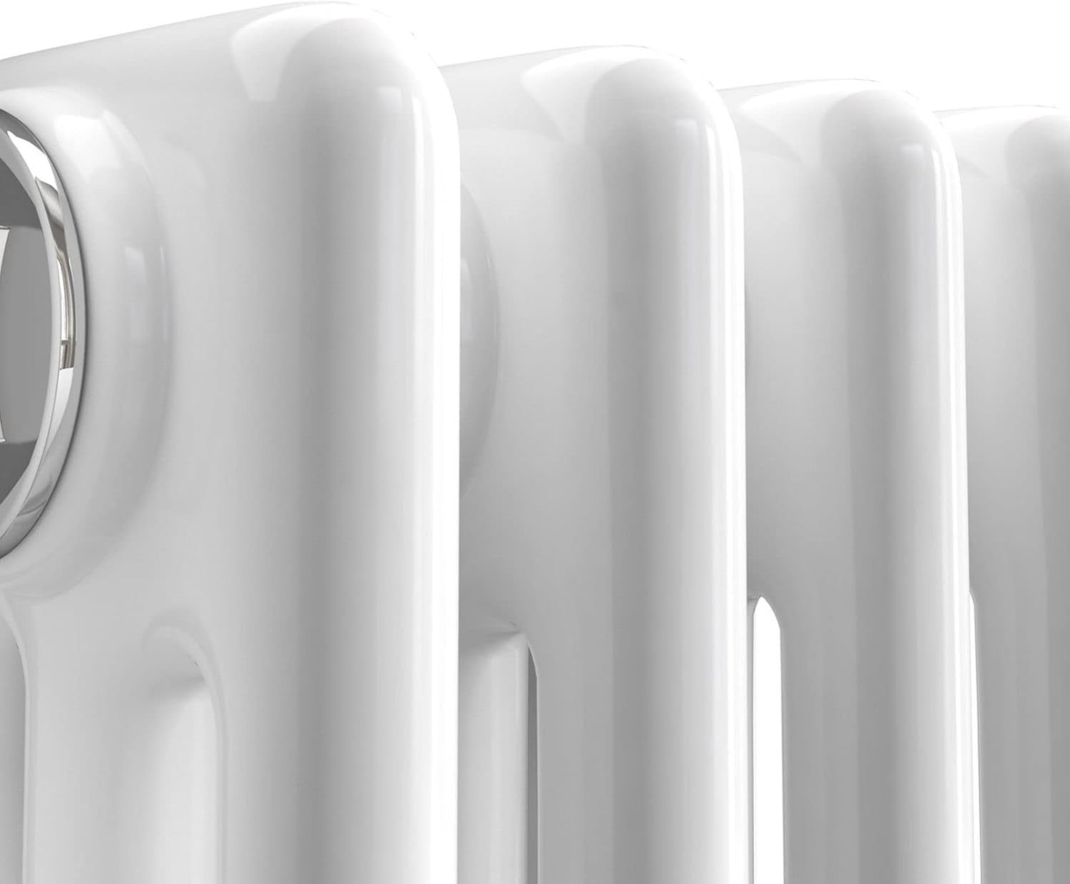 Triple Column Horizontal Radiator 600x425mm White Cast Iron Style