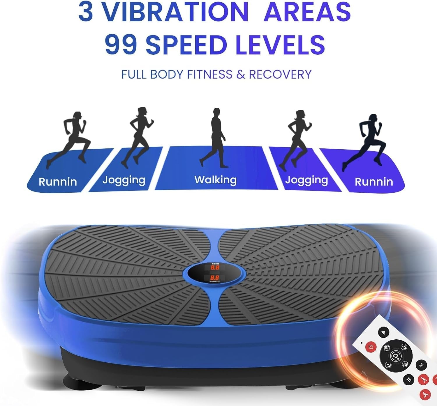 Vibration Plate Exercise Machine 99 Speeds Pain Relief Home Use