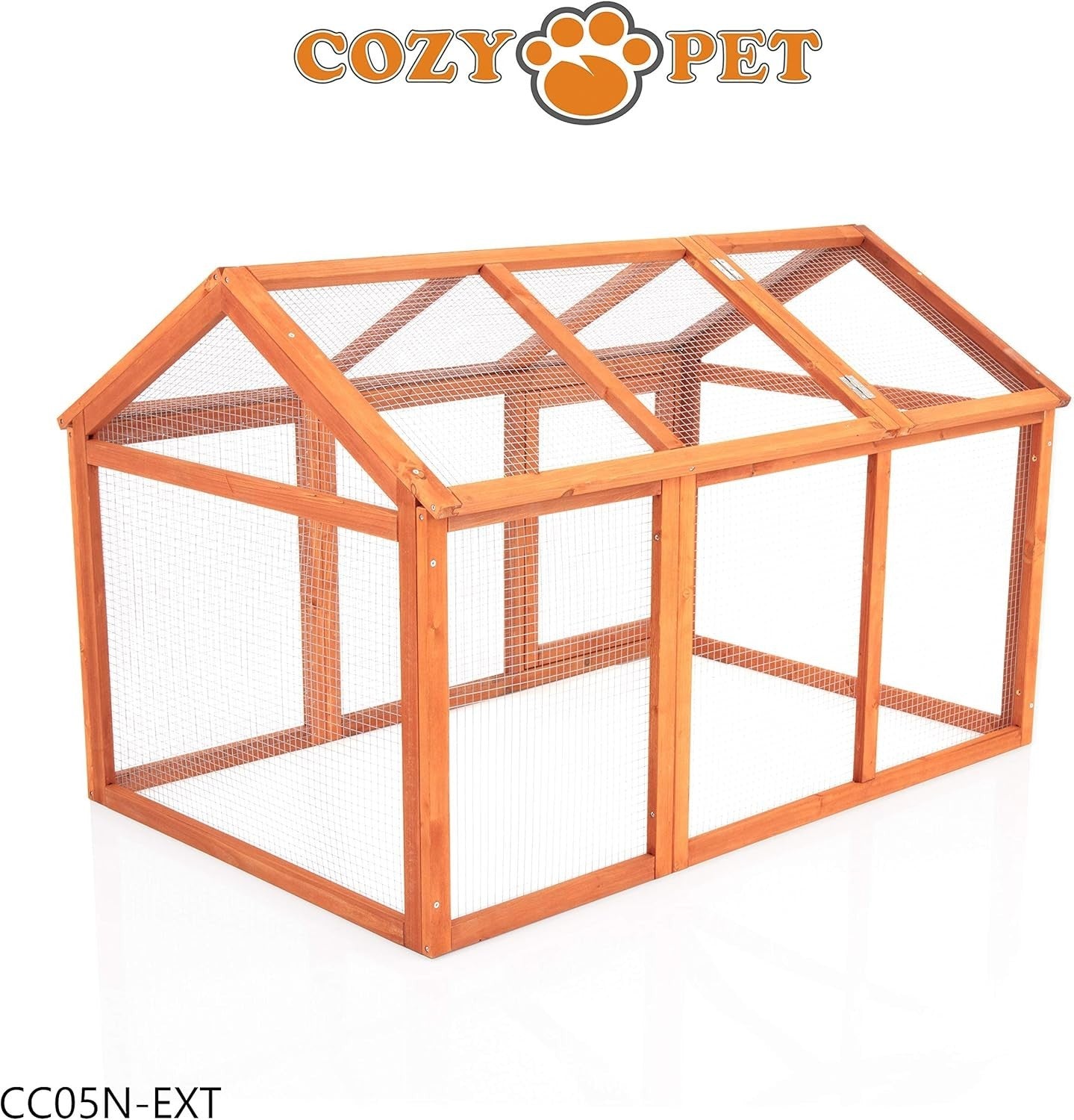 Chicken Coop Run Extension Wooden Outdoor Enclosure Secure Add-On 140cm