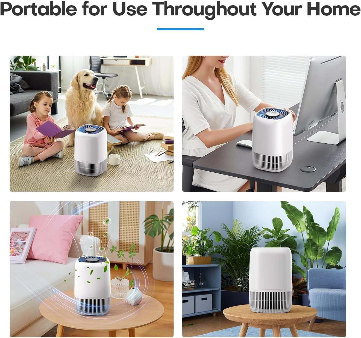 HEPA H13 Air Purifier 99.97% Allergy Dust Odour Pet Pollen Bedroom