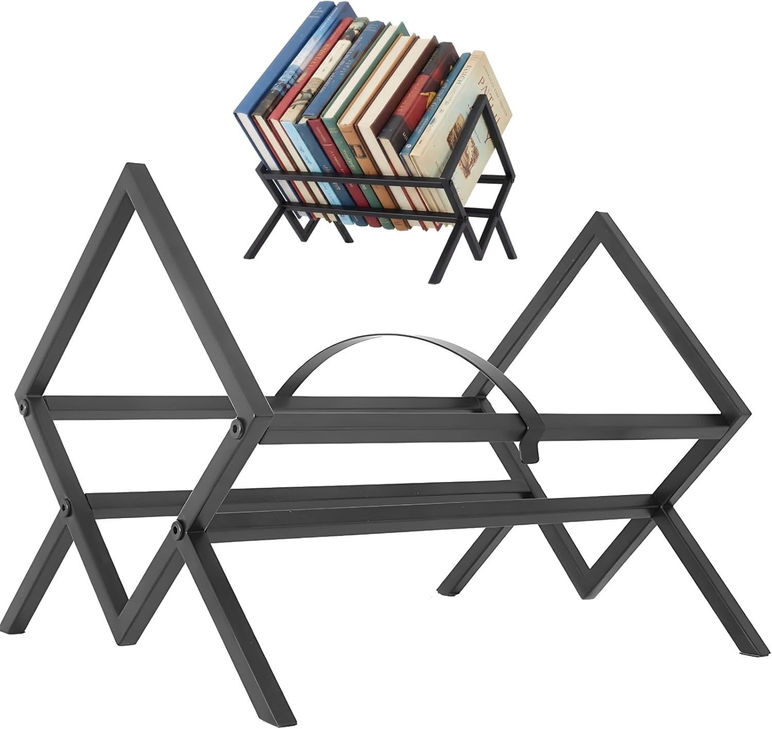 Vinyl Record Storage Rack Metal LP Album Display Stand Holder Black