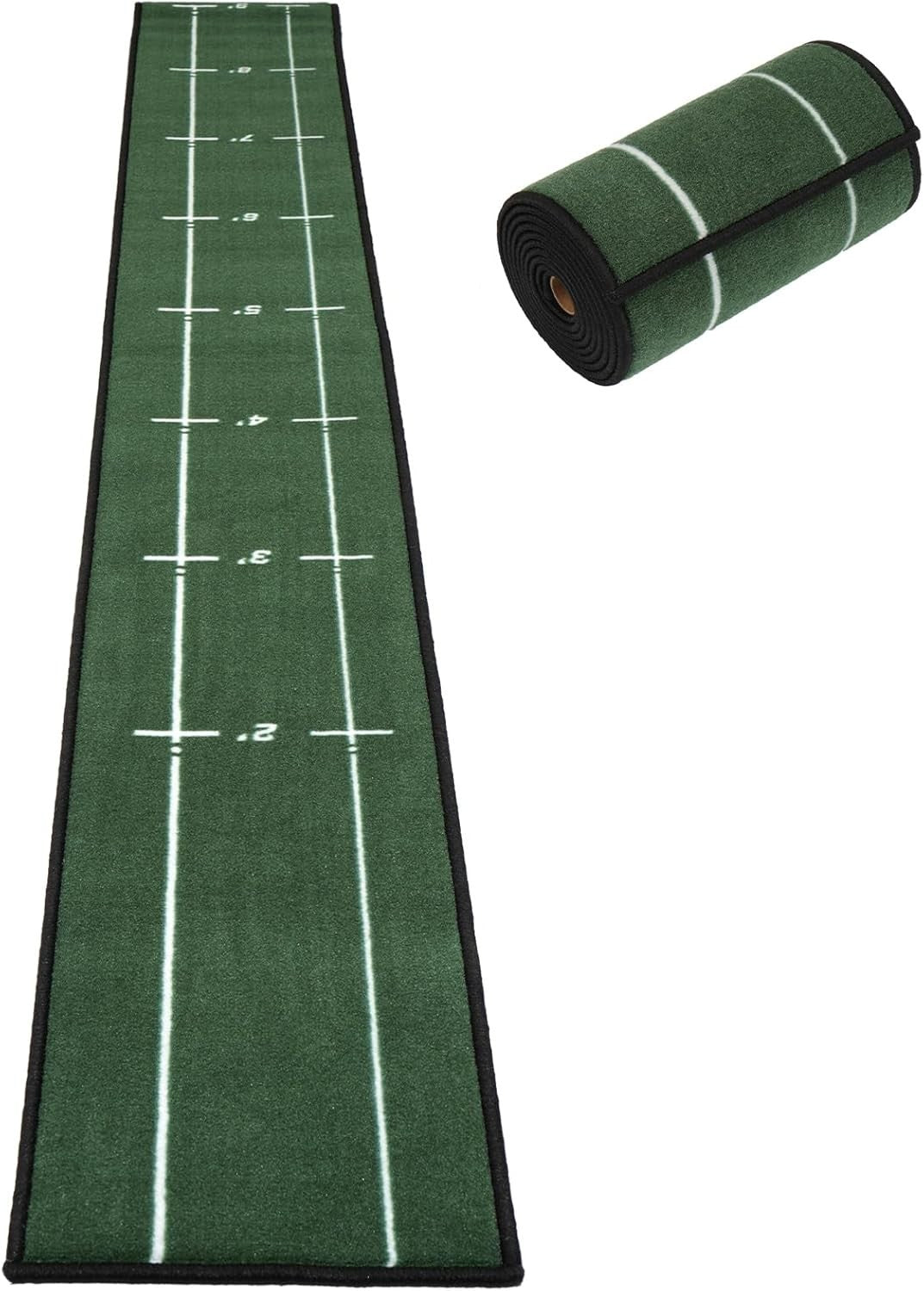 Golf Putting Mat 280cm Indoor Training Green Alignment Track Practice