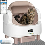 XXL Self Cleaning Cat Litter Box App Control Open Top Champagne
