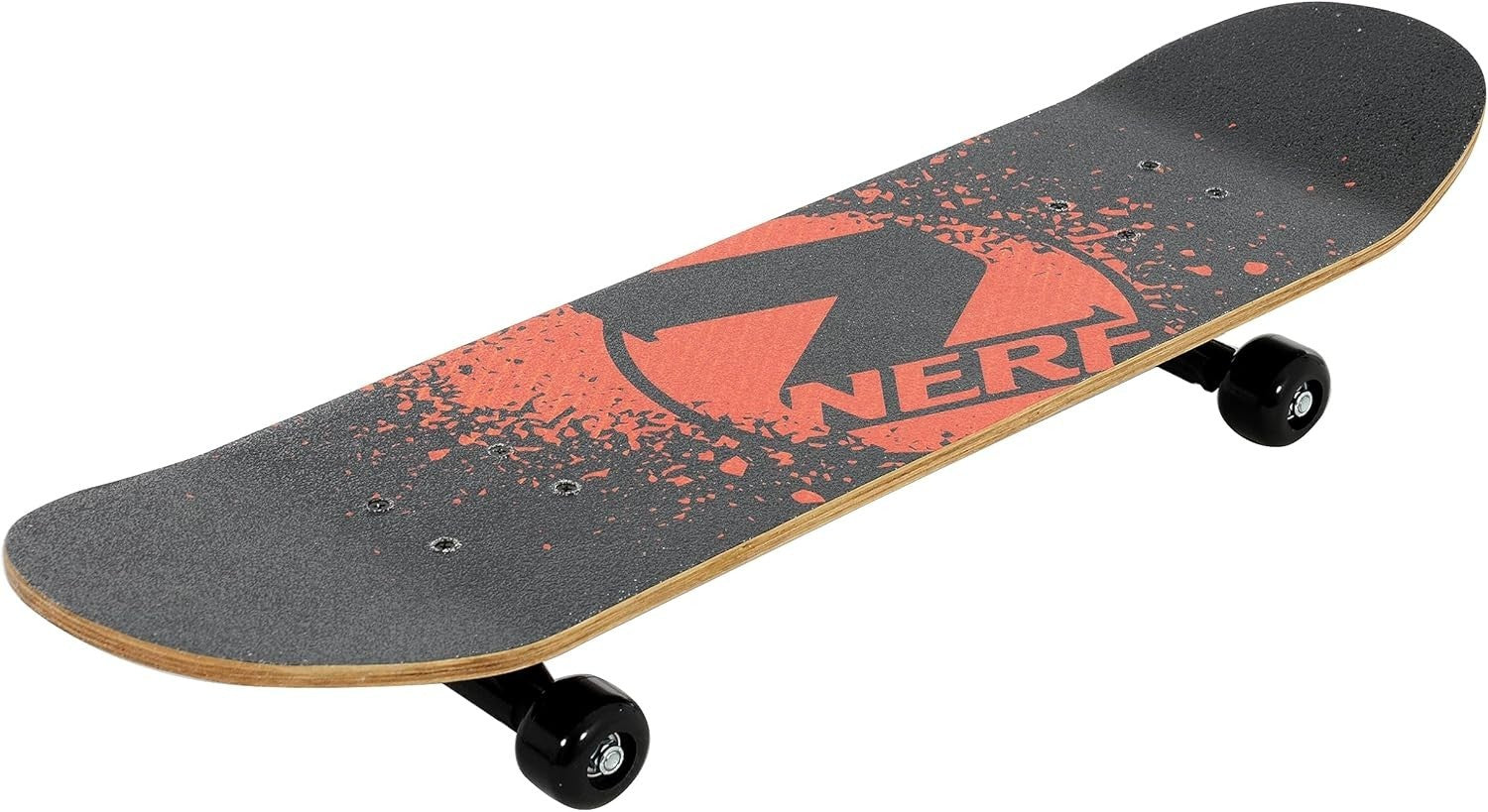 Kids 79cm Wooden Skateboard with PVC Wheels & Cool Multicolour Design