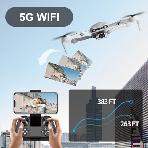 Foldable Drone with 1080P Camera, FPV Quadcopter with 2 Batteries & App Control