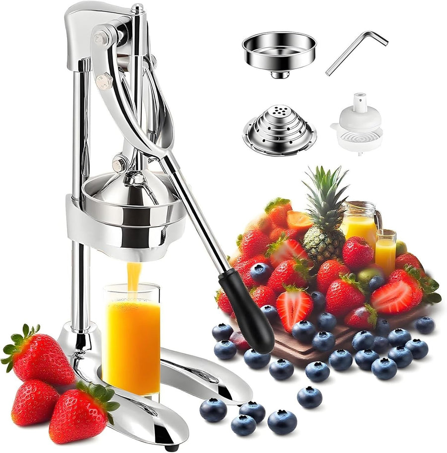 Manual Citrus Juicer Hand Press Stainless Steel Orange Lemon Pomegranate