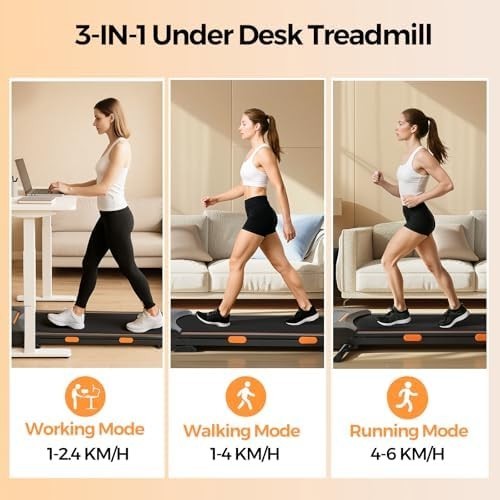 3-in-1 Incline Walking Pad Treadmill Compact Home Office LED Remote