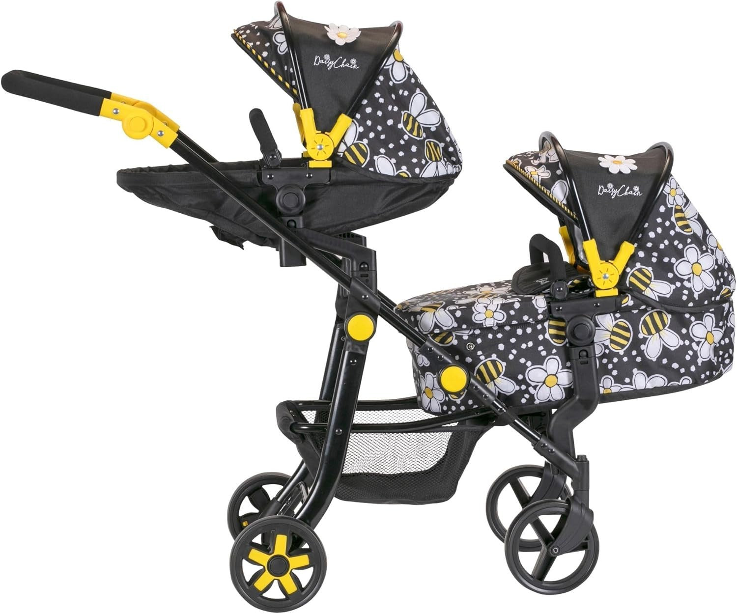 Extra Large Double Dolls Pram Adjustable Handle 95cm, Ages 7–13+