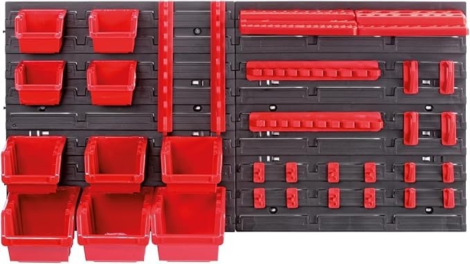 Wall Mounted Garage Tool Peg Board Storage Organizer Rack Set