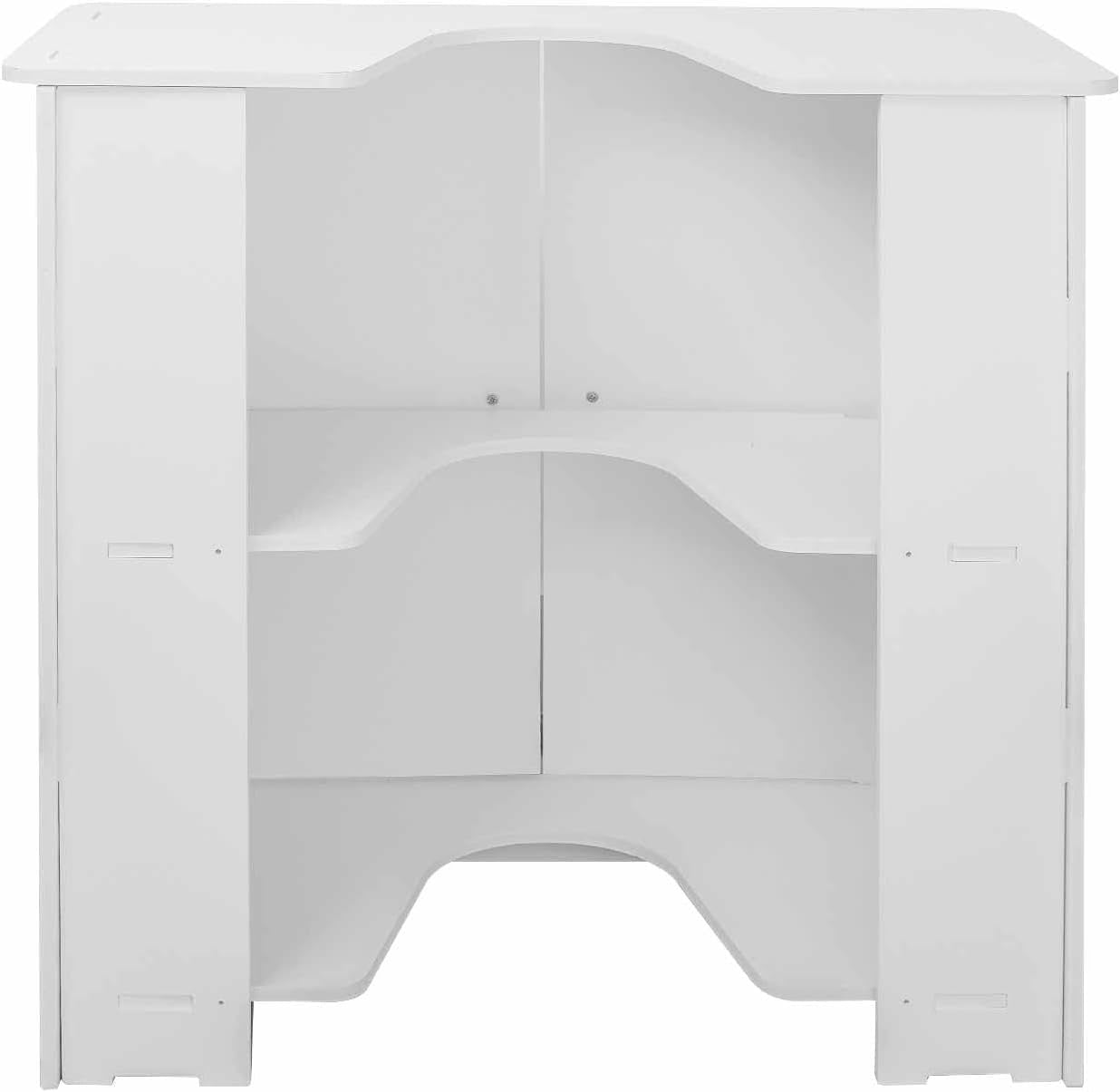 White Bathroom Sink Cabinet with 2 Doors Under Sink Storage Unit 30x52x51cm