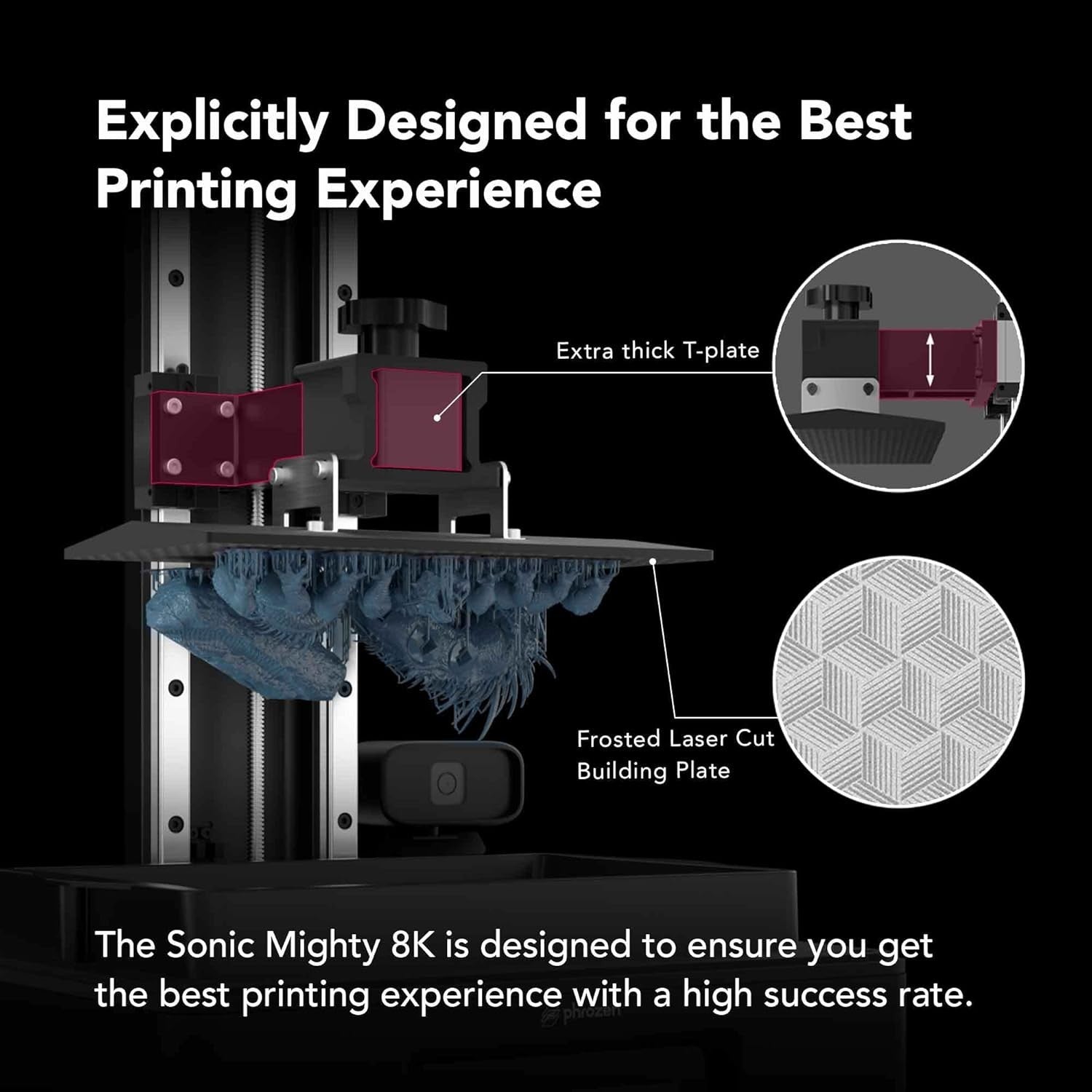 8K Resin 3D Printer Mono LCD Large Build Volume Ultra Detail