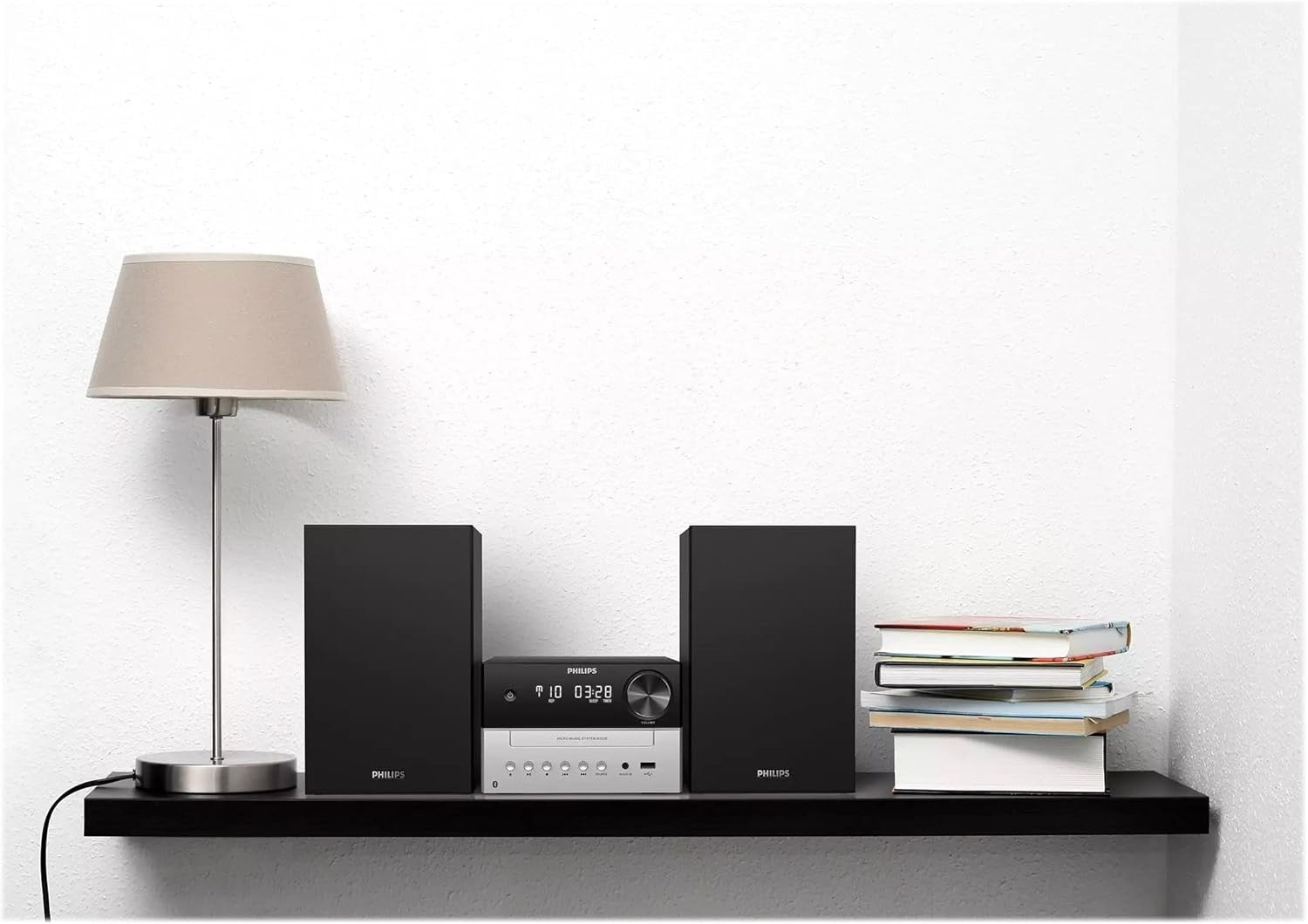 Micro HiFi Music System Bluetooth CD Player FM Radio USB 18W Stereo