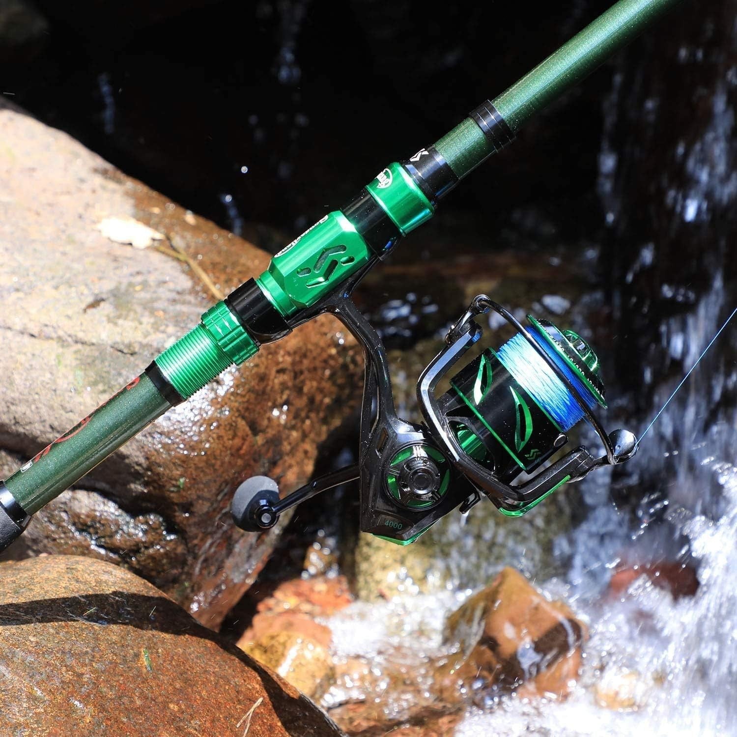 Telescopic 1.8m Fishing Rod & Reel Combo Spin Travel Saltwater Freshwater