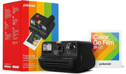 Mini Instant Camera Bundle with 16 Photos Selfie Mirror USB-C Black