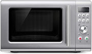 Sage Compact Wave Soft Close Microwave 25L Silver, Child Lock, 800W