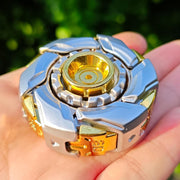 Silver Gold Metal Fidget Spinning Top Open Armor Magnetic EDC Toy