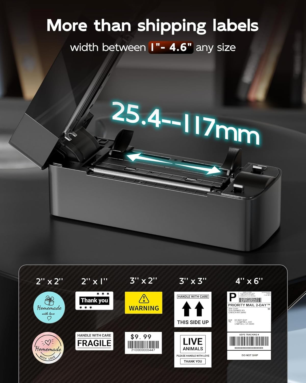 4x6 Thermal Shipping Label Printer Bluetooth Postage
