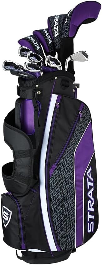 Ladies Right Hand Golf Club Set 16pc Driver Hybrids Irons Putter Stand Bag