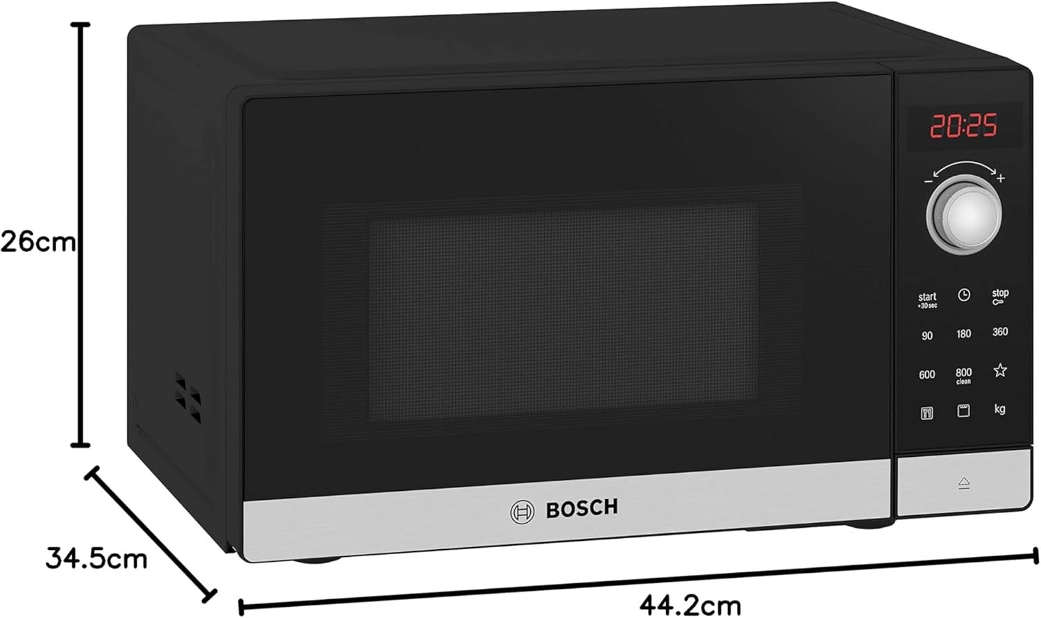 Freestanding Microwave Stainless Steel 44x26cm