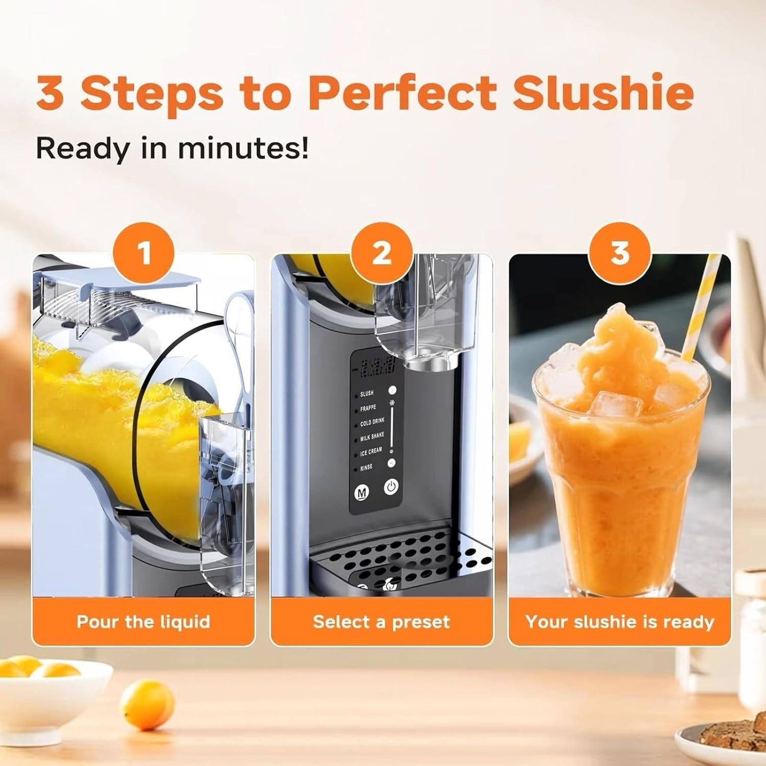 2L Slush Machine No Ice Self Cleaning Frozen Drink Maker 5 Presets