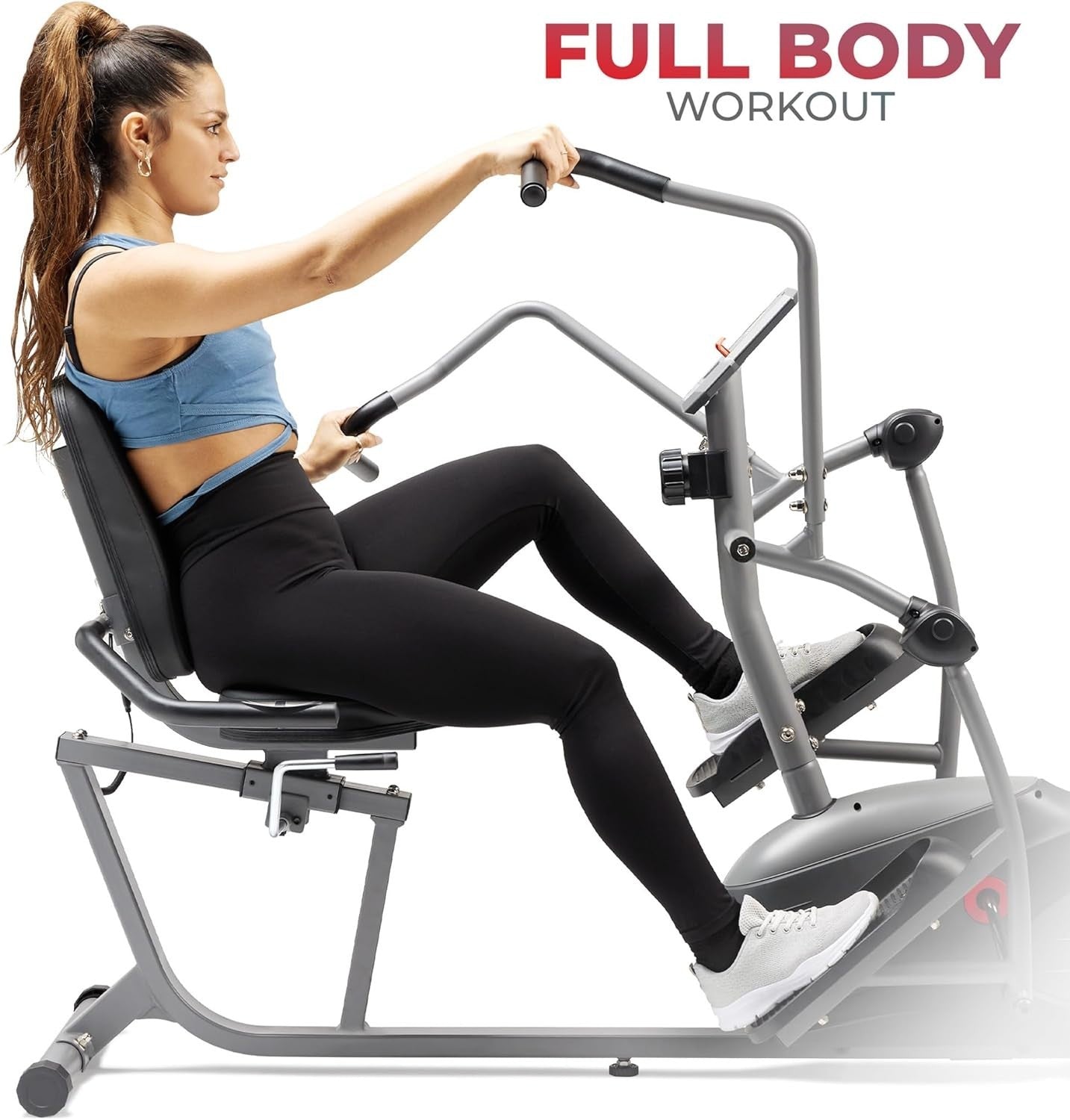 Elliptical Bike Magnetic Bluetooth LCD Heart Rate Full Body Home Fitness
