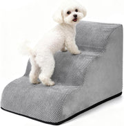 Grey 3 Step Dog Stairs Waterproof Foam Pet Ramp 60x40x40cm