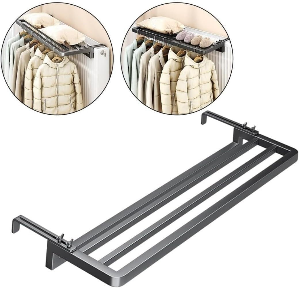 Heated Folding Clothes Dryer Rack | Extendable Carbon Steel Towel Airer