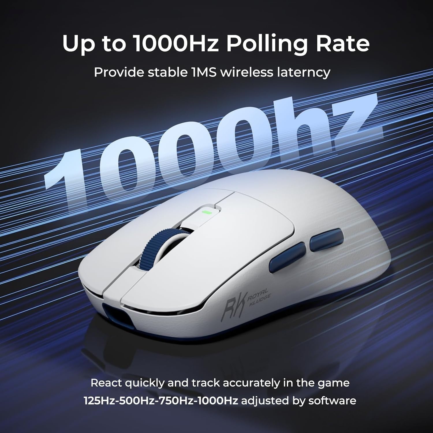 Ultra Lightweight Wireless Gaming Mouse 24000 DPI 43g Tri-Mode