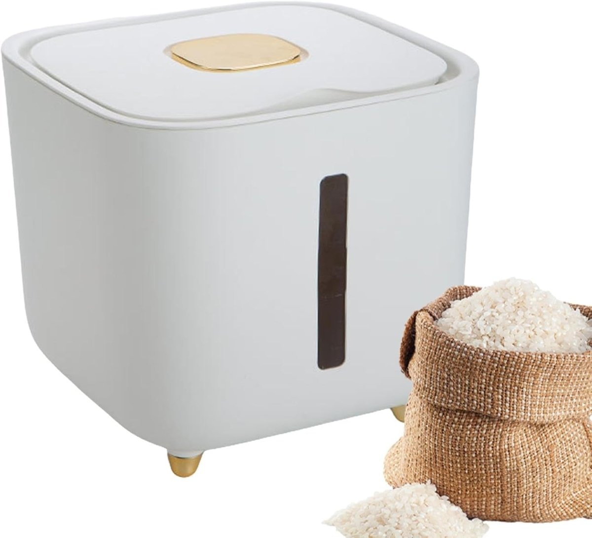 10kg Airtight Rice Storage Container Stainless Steel Bin - Kwikley