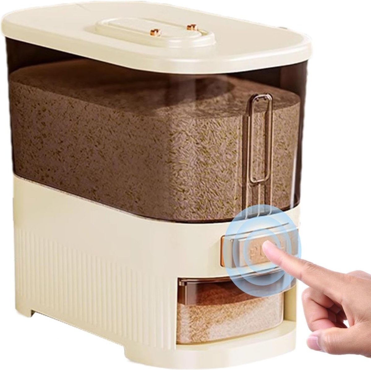 10KG Rice Dispenser Airtight Grain Container w Time Recorder - Kwikley