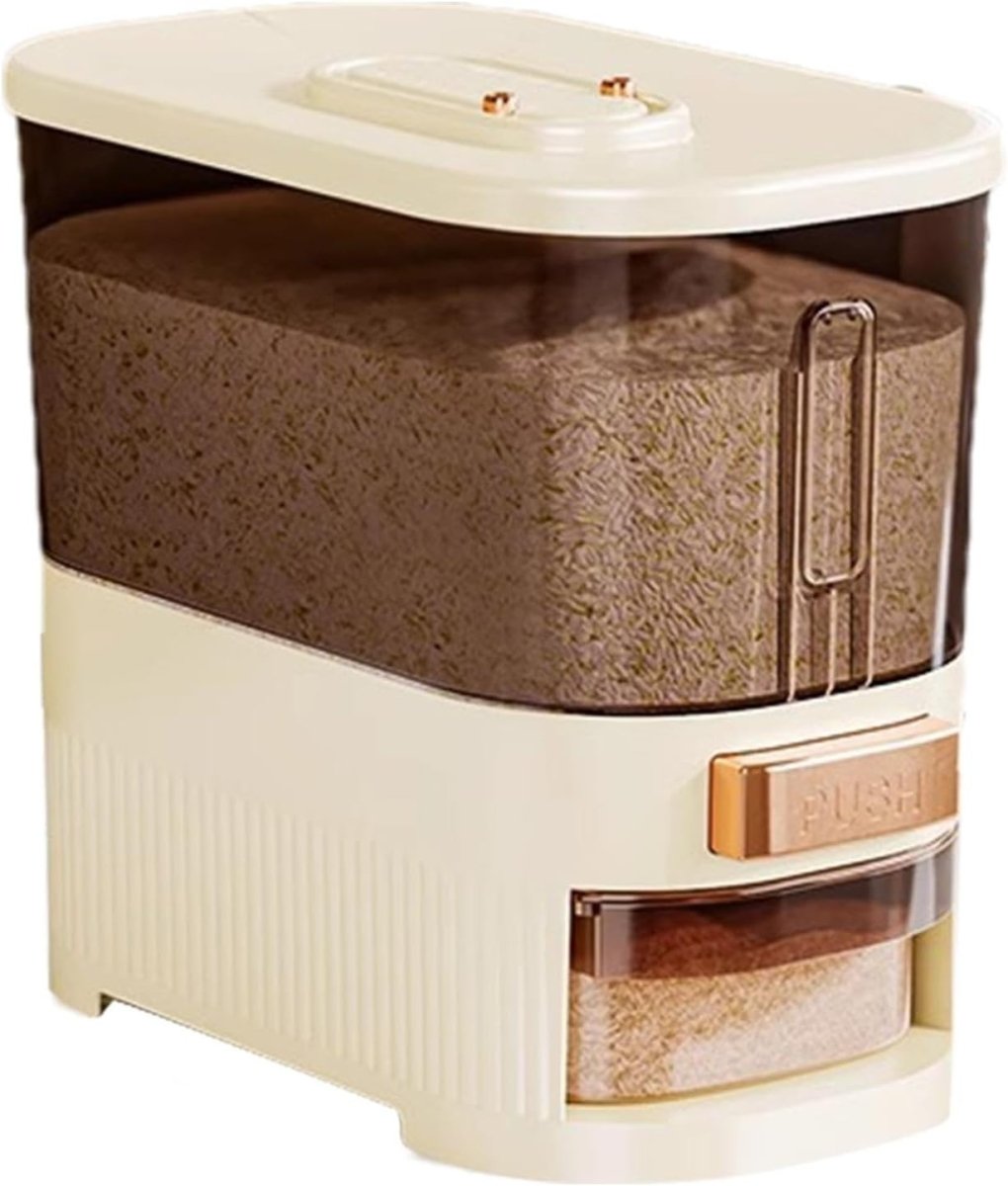 10KG Rice Dispenser Airtight Grain Container w Time Recorder - Kwikley
