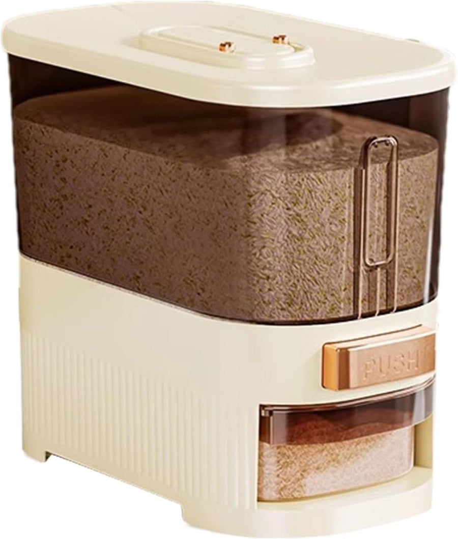 10KG Rice Dispenser Airtight Grain Container w Time Recorder - Kwikley